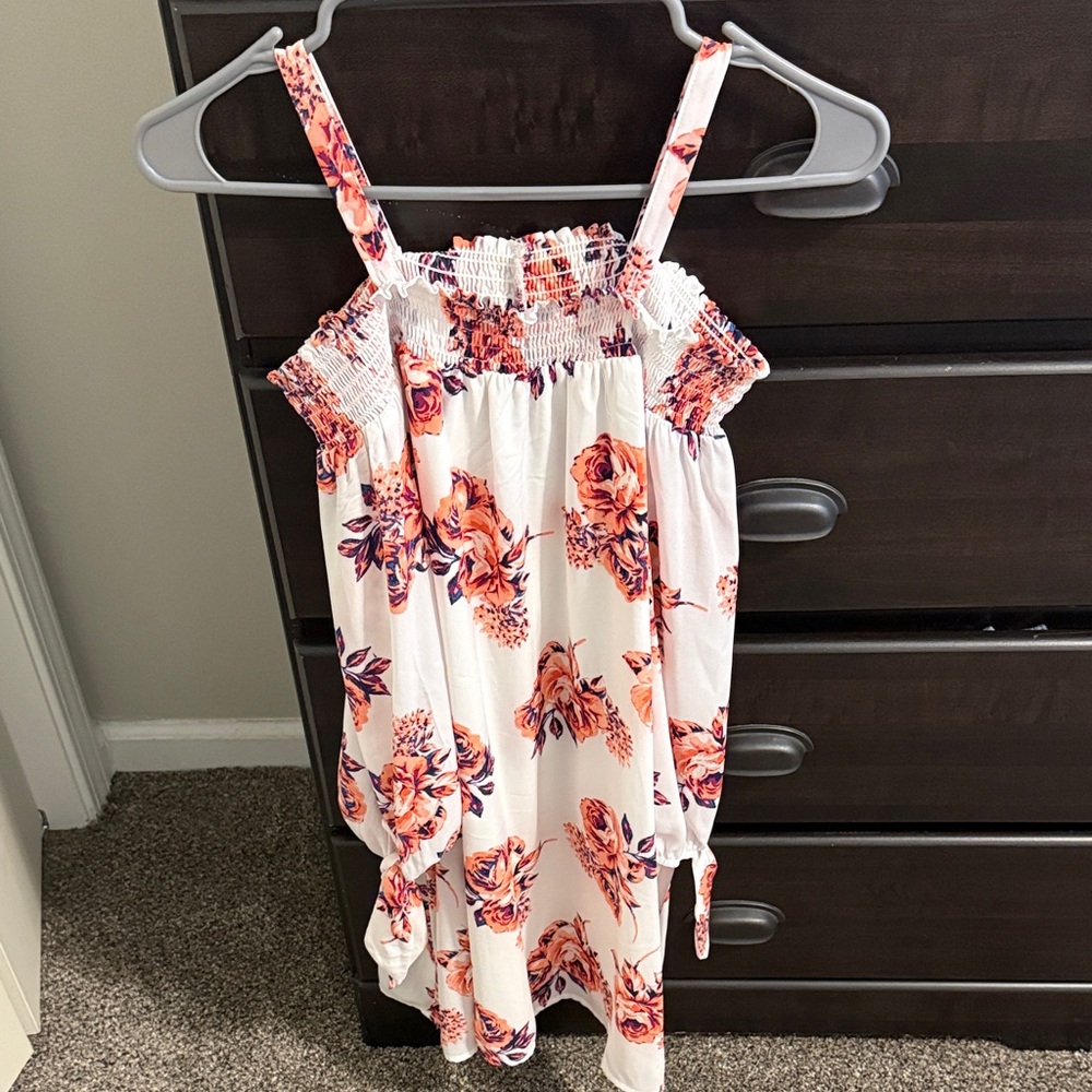Lily Rose White and Orange Floral Dress